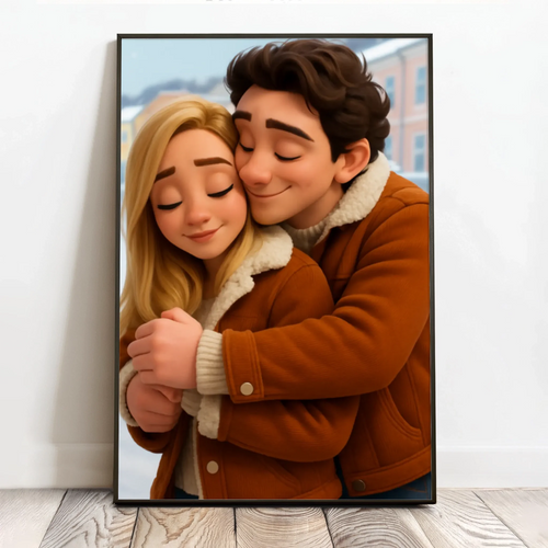Personlig LOVE-plakat med street art-effekt, 40x60 cm kunsttrykk med urban design – Motiv 2