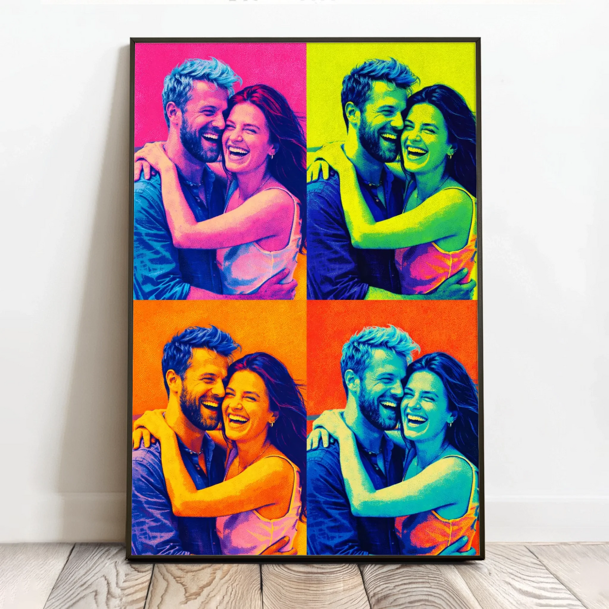 Pop Art personlig plakat med silketrykkeffekt, 40x60 cm, kunstnerisk portrett i moderne stil